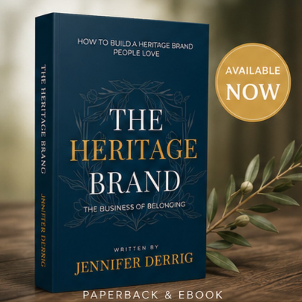 The Heritage Brand by Jennifer Derrig, available now in paperback and ebook
